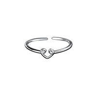 Sterling Silver Mini Heart Open Ring