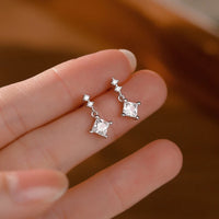 Sterling Silver Geometric Tassel Hoop Earrings