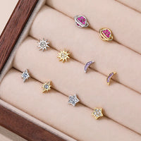 Sterling Silver Mini Starry Night Stud Earrings