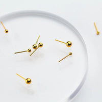 Gold Color Light Ball Stud Earrings