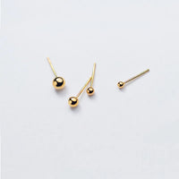 Gold Color Light Ball Stud Earrings