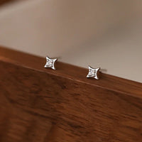 Sterling Silver Star Tiny Stud Earrings