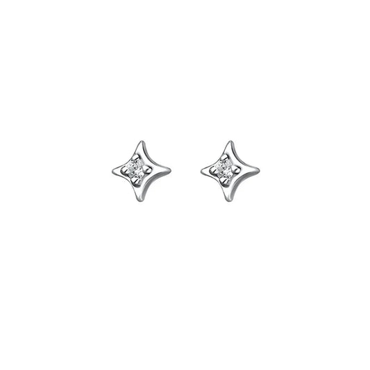 Sterling Silver Star Tiny Stud Earrings