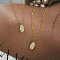 Gold Plated Sterling Silver Angel Eye Necklace