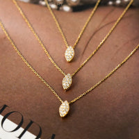 Gold Plated Sterling Silver Angel Eye Necklace