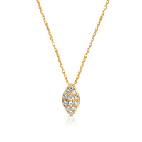 Gold Plated Sterling Silver Angel Eye Necklace