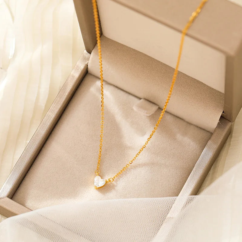 Sterling Silver Heart Pendant Necklace