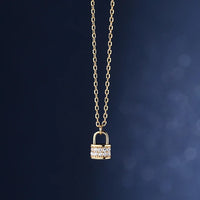 Gold Plated Sterling Silver Love Lock Necklace