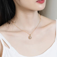 Sterling Silver Classic Round Pearl Pendant Necklace