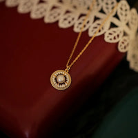 Sterling Silver Classic Round Pearl Pendant Necklace