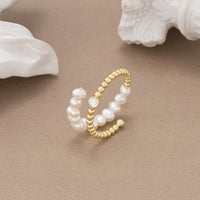 Sterling Silver Baroque Pearl Bohemian Ring