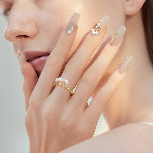 Sterling Silver Baroque Pearl Bohemian Ring