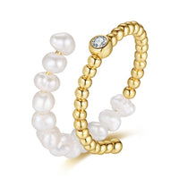 Sterling Silver Baroque Pearl Bohemian Ring