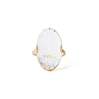 Oval Natural Quartz Sterling Silver Ring