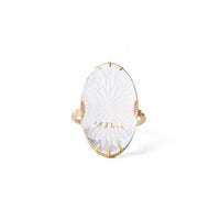 Oval Natural Quartz Sterling Silver Ring