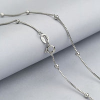 Fashion Beaded Box 925 Sterling Silver Chain