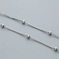 Fashion Beaded Box 925 Sterling Silver Chain