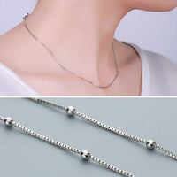 Fashion Beaded Box 925 Sterling Silver Chain