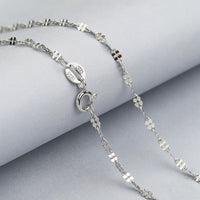 Twisted Serpentine Four Clover Chain 16"/18" 925 Sterling Silver