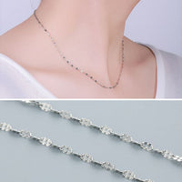Twisted Serpentine Four Clover Chain 16"/18" 925 Sterling Silver
