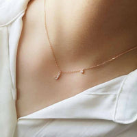 Crystal A-Z Initial Necklace in 925 Sterling Silver