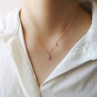 Crystal A-Z Initial Necklace in 925 Sterling Silver