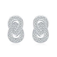 Sterling Silver Clear Stud Earrings