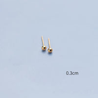 Gold Color Light Ball Stud Earrings