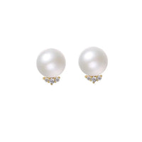 Sterling Silver Pearl Stud Earrings