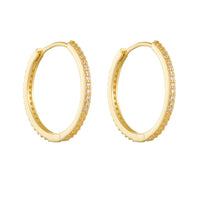 Gold Plated Sterling Silver Hoop Earrings