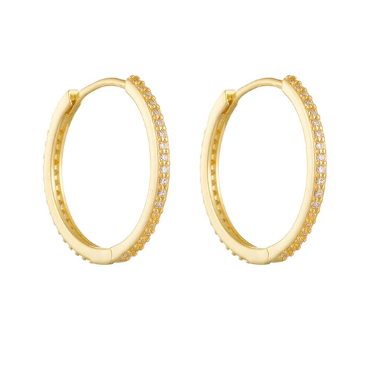 Gold Plated Sterling Silver Hoop Earrings