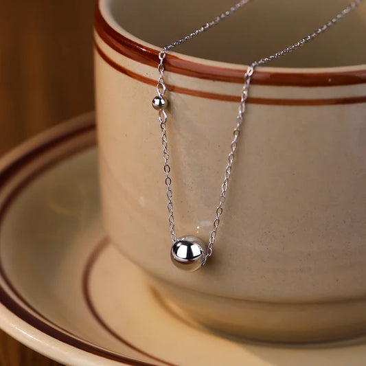 Gold Plated Sterling Silver Bead Choker Necklace