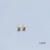 Gold Color Light Ball Stud Earrings