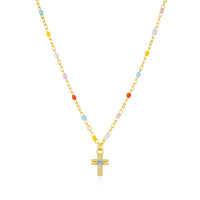 Sterling Silver Delicate Cross Pendant Necklace