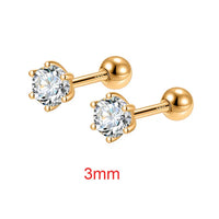 Sterling Silver Six Claw Stud Earrings