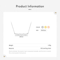 Sterling Silver Hollow Heart Bar Necklace