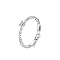 Cubic Zirconia Heart Minimalist Ring | Vivianne Rae