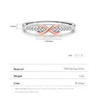Rose Gold Plated Sterling Silver Love Infinite Ring