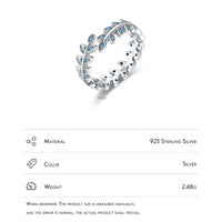 Sterling Silver Luck Leaf Adjustable Turquoise Ring