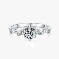 Sterling Silver Sparkling Crown Ring