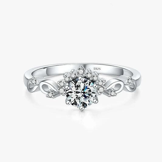 Sterling Silver Sparkling Crown Ring