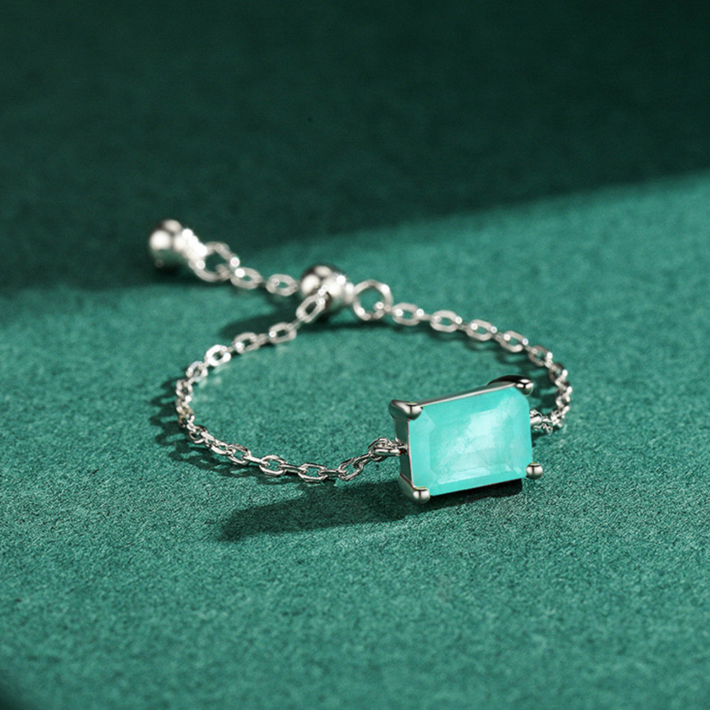 Adjustable Sterling Silver Tourmaline Ring