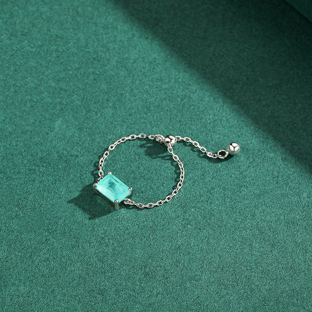 Adjustable Sterling Silver Tourmaline Ring