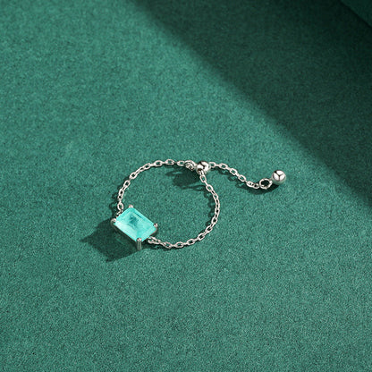 Adjustable Sterling Silver Tourmaline Ring