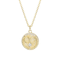Gold Plated Cubic Zirconia Zodiac Necklace