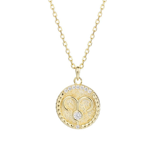 Gold Plated Cubic Zirconia Zodiac Necklace