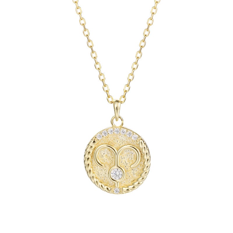 Gold Plated Cubic Zirconia Zodiac Necklace