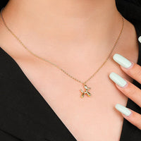 Gold Plated Sterling Silver Balloon Dog Charm Necklace