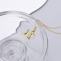 Gold Plated Sterling Silver Balloon Dog Charm Necklace