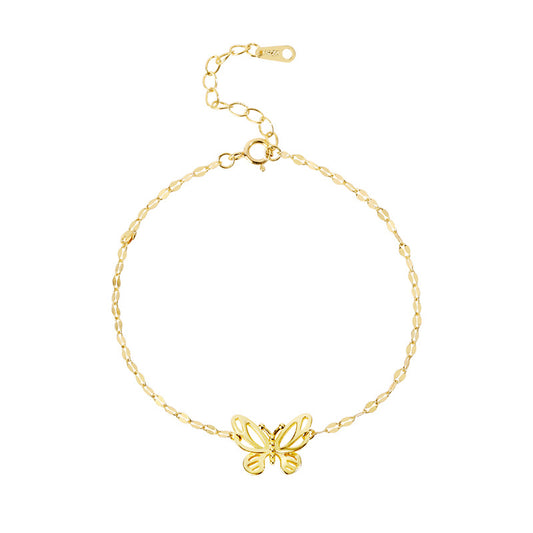 Sterling Silver Butterfly Chain Bracelet